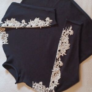 G by Giuliana Lace Applique Sweater ** SZ L